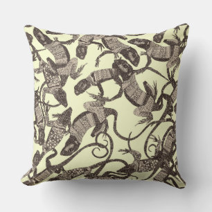 Coussin juste des lézards naturels