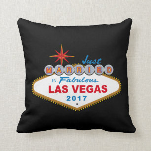 Coussin Juste marié à Las Vegas fabuleux 2017 (signe)