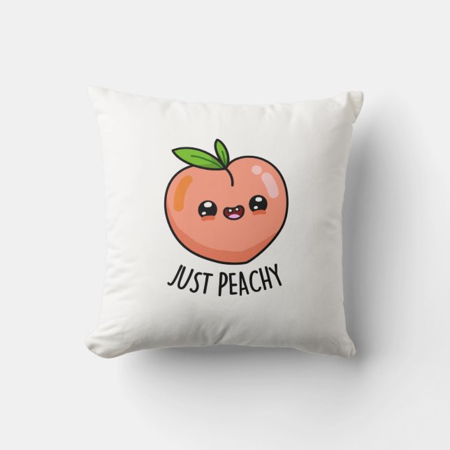 Coussin Juste Peachy Funny Peach Pun (Recto)