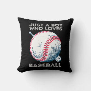 Coussin Juste un garçon qui aime baseball Batter baseball