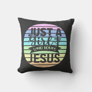 Coussin Juste une fille qui aime Jésus