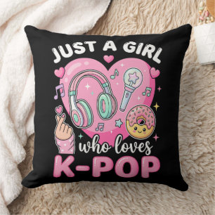Coussin Juste une fille qui aime la K-Pop