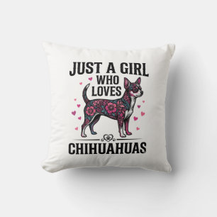 Coussin Juste Une Fille Qui Aime Les Chihuahuas Dessin De