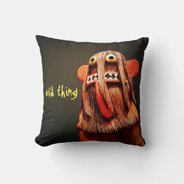 Coussin Kachina Doll Face Photo Wild Thé Citation Bold Cut (Recto)
