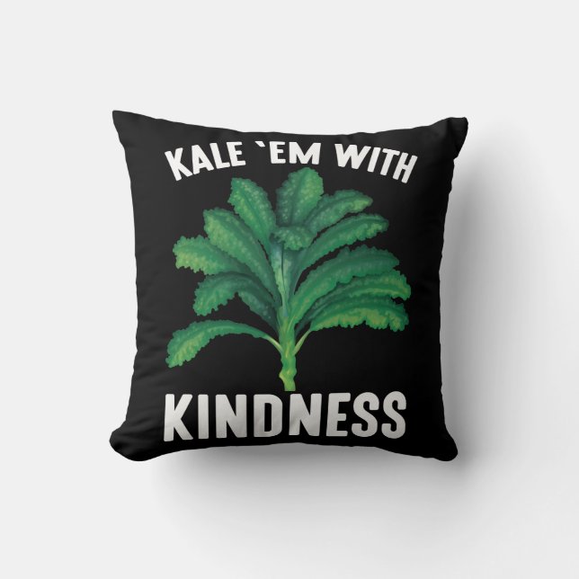 Coussin Kale Em avec des Légumes verts et gentils Vegan Pu (Recto)