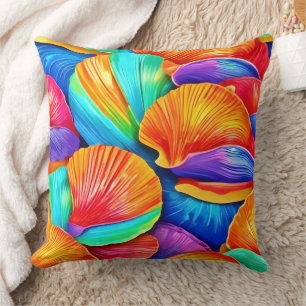 Coussin Kaléidoscope de coquillages océaniques