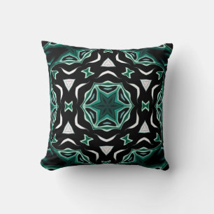 Coussin kaléidoscope marocain-africain motif sombre