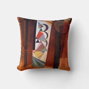 Coussin Kandinsky Abstrait "Développement en Brown"