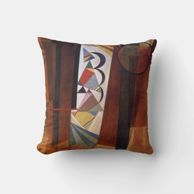 Coussin Kandinsky Abstrait "Développement en Brown" (Recto)