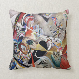 Coussin Kandinsky dans le carreau gris