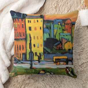 Coussin Kandinsky - Maisons à Munich, Jeu d'oreiller