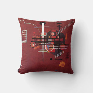 Coussin Kandinsky - Rouge mouillé