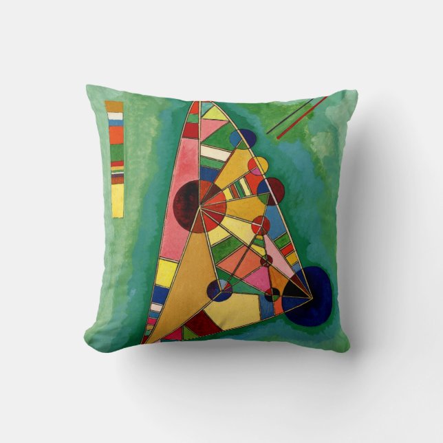 Coussin Kandinsky - Triangle multicolore, (Recto)