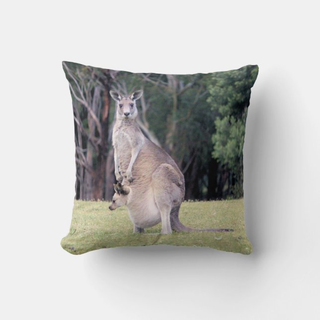 Coussin Kangourou de mère avec le bébé Joey dans sa poche (Recto)