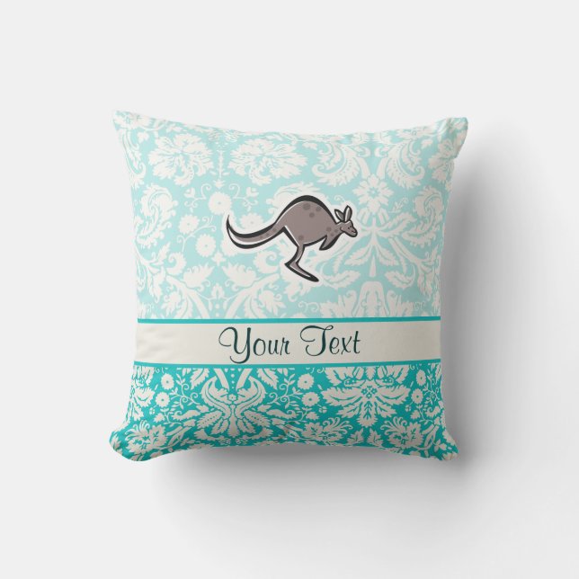 Coussin Kangourou mignon de bande dessinée (Recto)