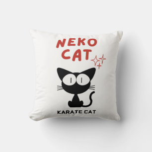 COUSSIN KARATE CHAT NOIR NEKO