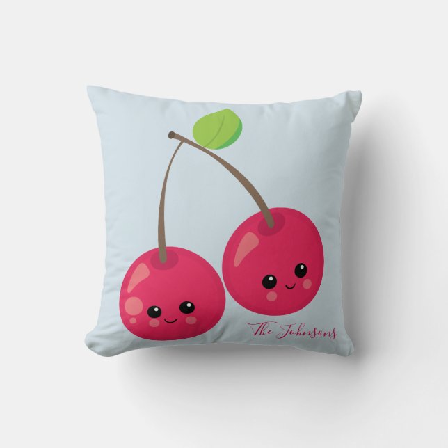 Coussin Kawaii Cherry Charm (Recto)