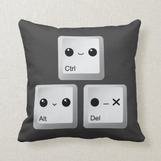 Coussin Kawaii Ctrl Alt Del Keyboard - remise à zéro
