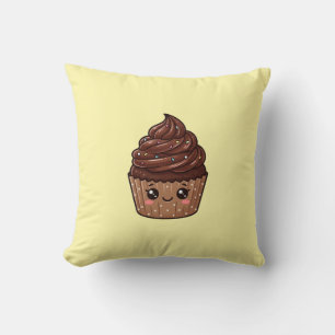 Coussin Kawaii Cupcake au Chocolat