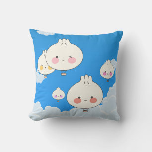 COUSSIN KAWAII DUMPLINGS BALLONS D'AIR DANS LE CIEL