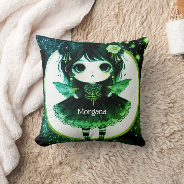 Coussin Kawaii Goth Girls Cute Personnalisé Gothique Chibi (Couverture)