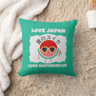 Coussin Kawaii WATERMELON AIMER JAPON Fruits d'été mignons