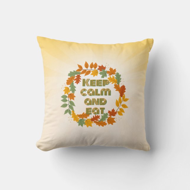 Coussin Keep calm and eat (Recto)