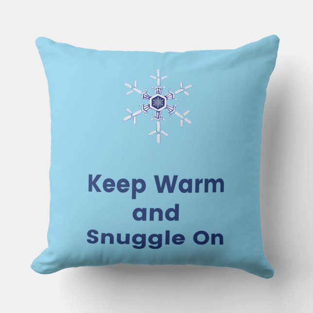 Coussin Keep warm and snuggle on throw (Recto)