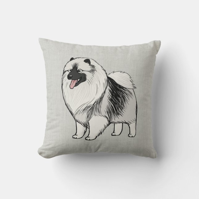 Coussin Keeshond (Recto)