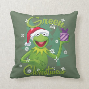 Coussin Kermit la grenouille  Noël vert