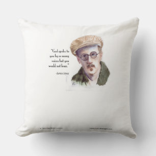 Coussin Kerr/Londres James Joyce et la citation "God Spoke