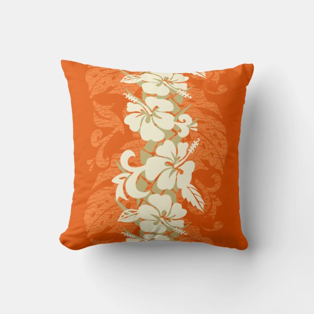 Coussin Ketmie hawaïenne de Waikoloa florale (Recto)