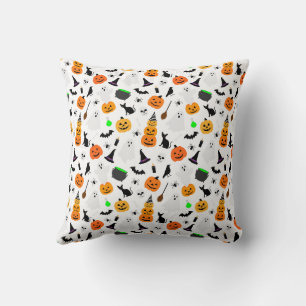 Coussin Kid Halloween Ghost Citrouille Black Chat Personna