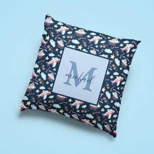 Coussin Kids Monogramme Aviation 