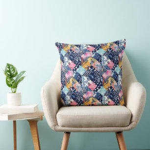Coussin Kimono décoratif textile japonais inspiré 1