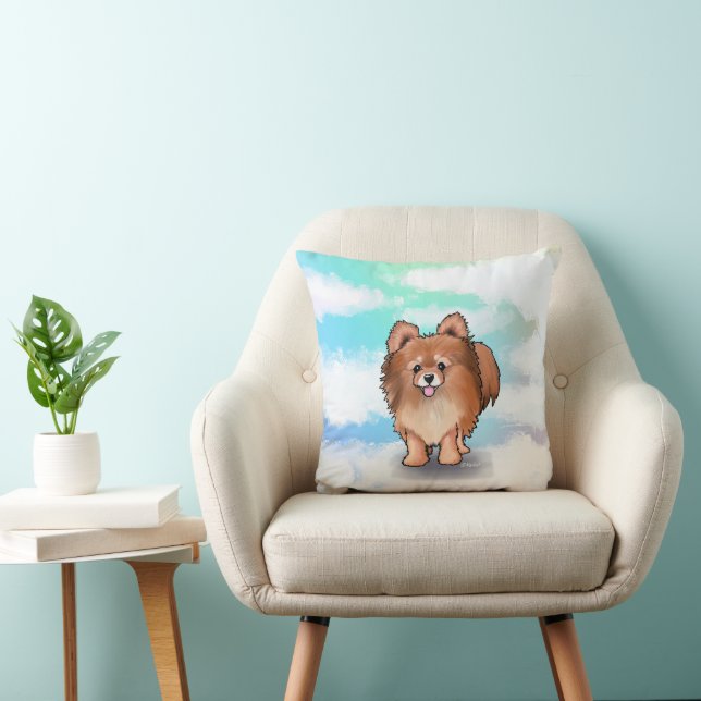 Coussin KiniArt Pomeranian Huggable (Chaise)