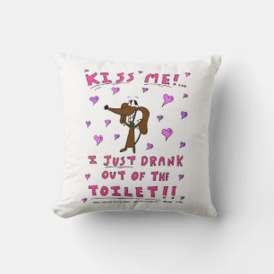 Coussin "KISS ME" - Noir