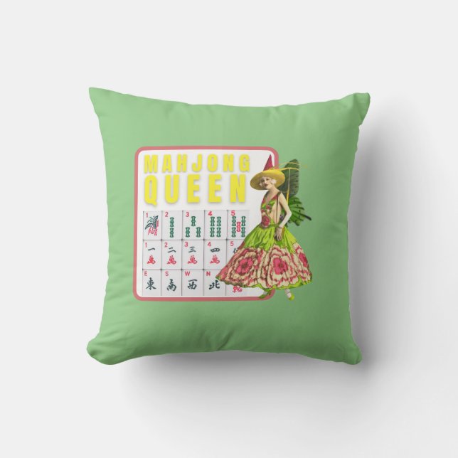 Coussin Kitschy Mahjong Queen (Recto)