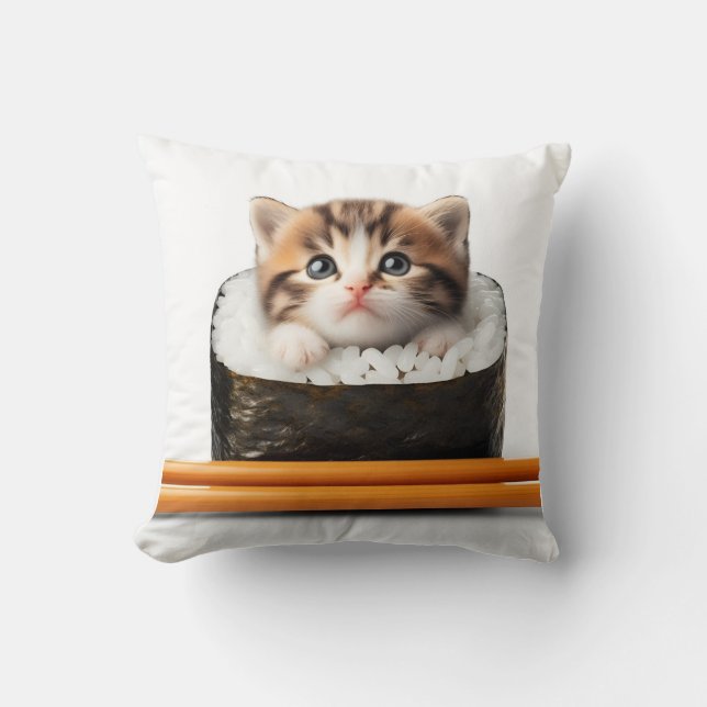 Coussin kitten in the sushi (Recto)