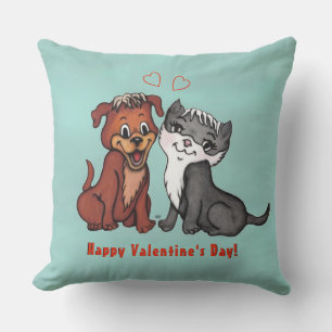 Coussin Kitty and Puppy, Joyeuse Saint Valentin !