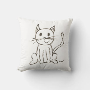 Coussin Kitty Peint - Rose