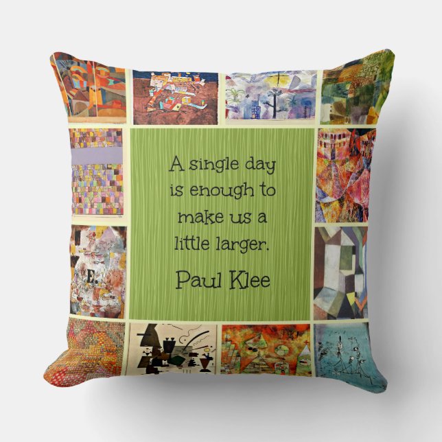 Coussin Klee - Collage Coloré (Recto)