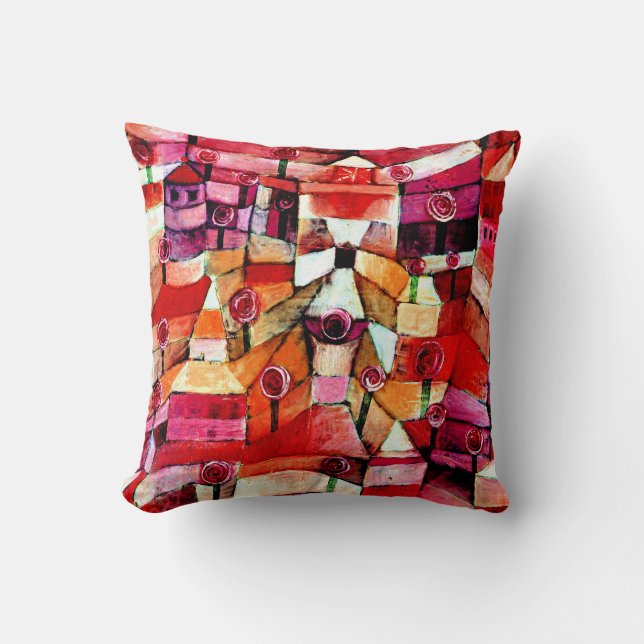 Coussin Klee - Jardin Rose (Recto)