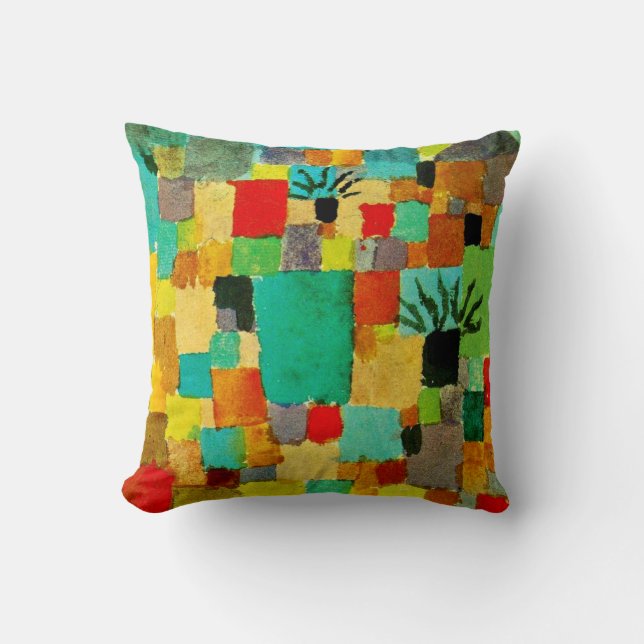 Coussin Klee - Jardins du Sud (tunisien) (Recto)