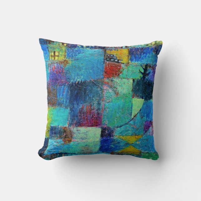 Coussin Klee - Jardins En Terrasse (Recto)