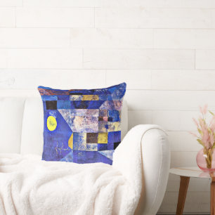 Coussin Klee - Lumière de la Lune, peinture Paul Klee,