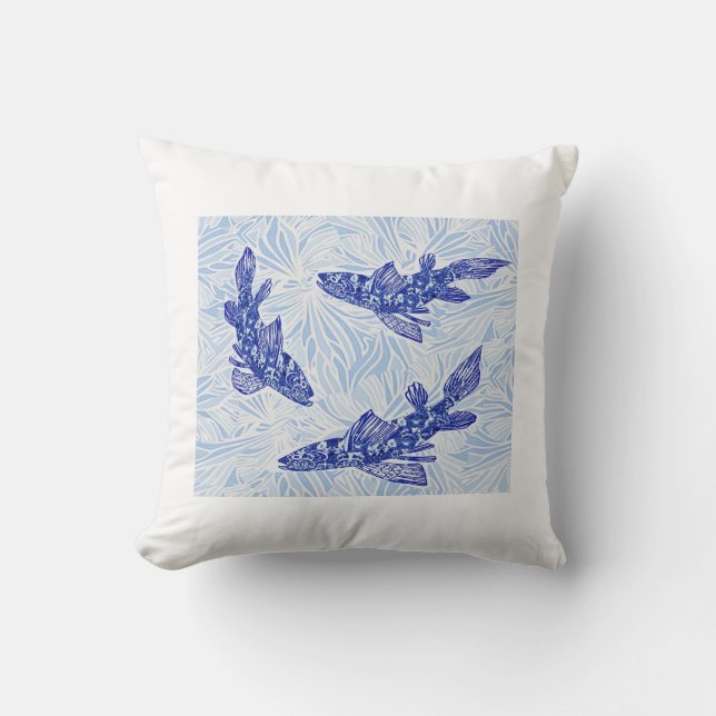 Coussin koi de chinoiserie (Recto)
