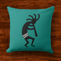Kokopelli Sud-Ouest Noir Et Turquoise