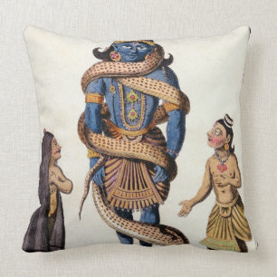 Coussin Krishna a serré par le serpent de Kaliya, de 'Voy