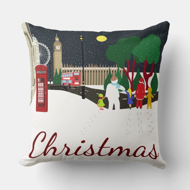 Coussin La Bande de Noël à London Cushion (Recto)